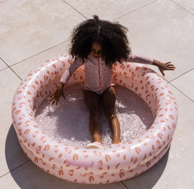 Swim Essentials: Childrens Paddle Pool - Old Pink Leopard