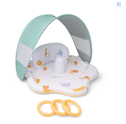 Swim Essentials: Baby Splash Mat with Sunshade - Wild Life