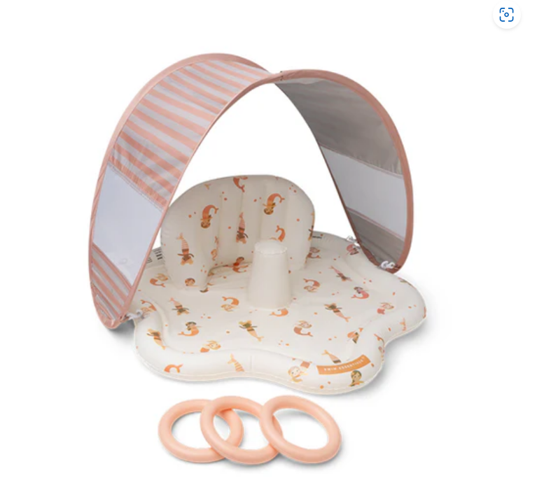 Swim Essentials: Baby Splash Mat with Sunshade - Mermaid Bubbles