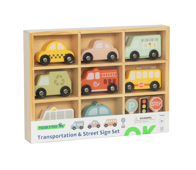 TookyToy - Transportation & Street Sign Set