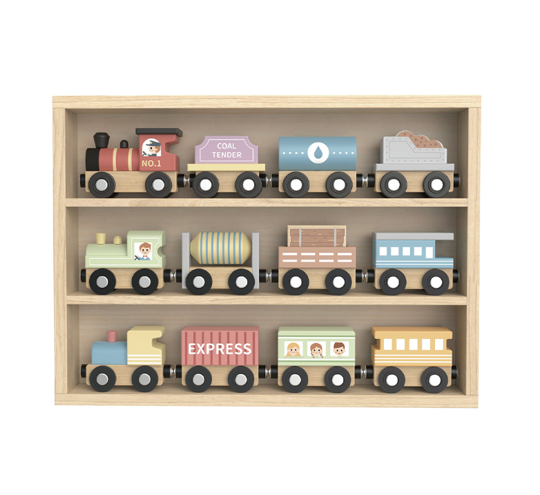 TookyToy - Wooden Train Set