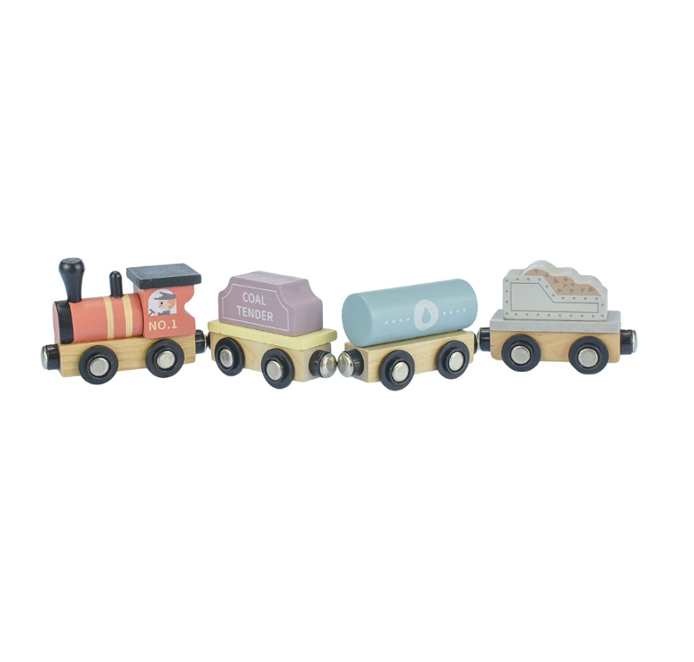 TookyToy - Wooden Train Set