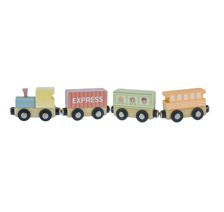 TookyToy - Wooden Train Set