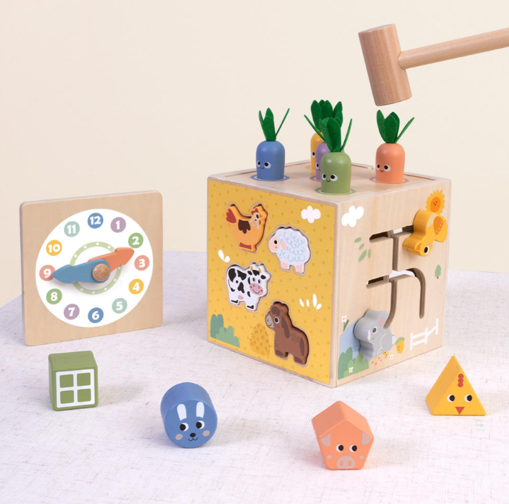 TookyToy - Play Cube Activity Toy: Farm