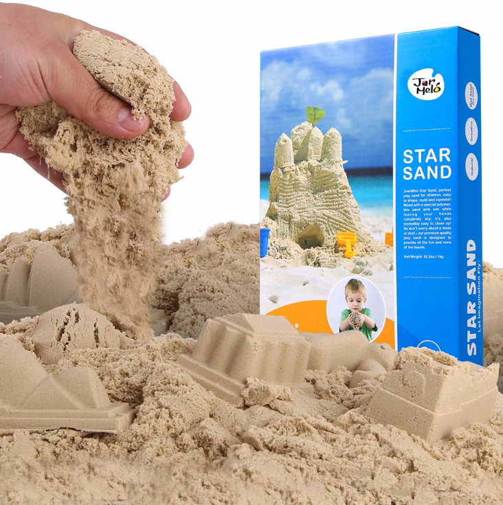 Jar Meló - Kids Kinetic Sand Play Set (Magic Sand, Tray and Tools)