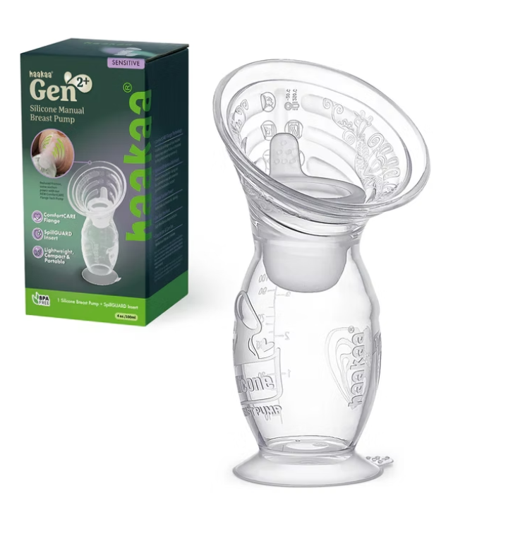 Haakaa Gen. 2+ Silicone Manual Breast Pump + SpillGUARD Insert 100ml