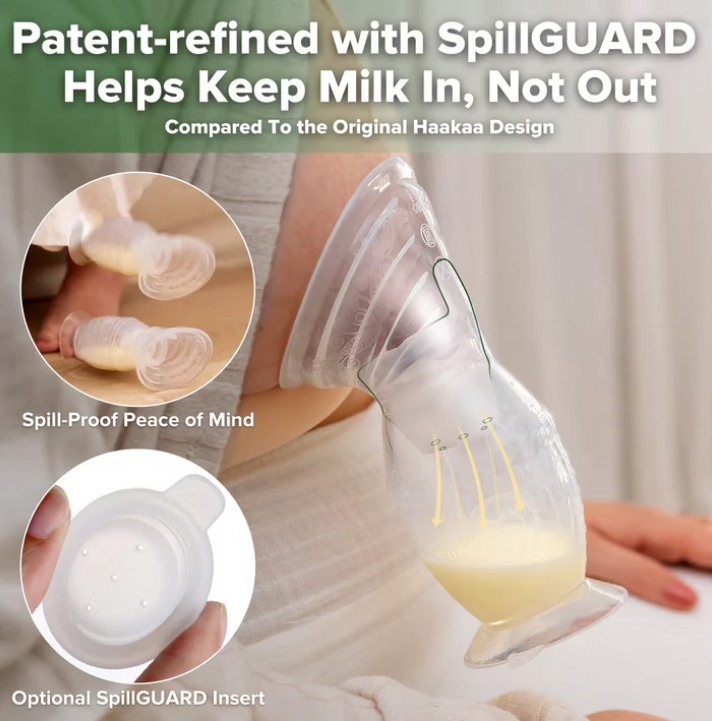 Haakaa Gen. 2+ Silicone Manual Breast Pump + SpillGUARD Insert 100ml