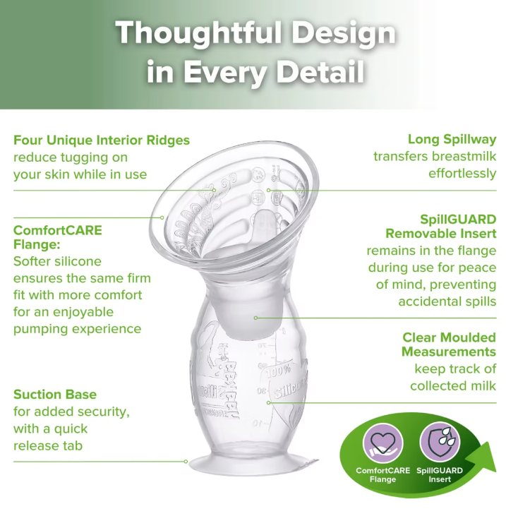Haakaa Gen. 2+ Silicone Manual Breast Pump + SpillGUARD Insert 100ml