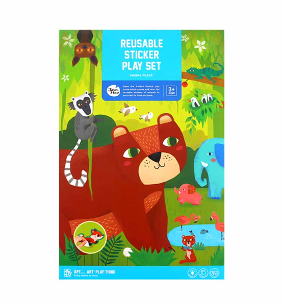 Jar Meló - Reusable Sticker Play Set - Animal Place