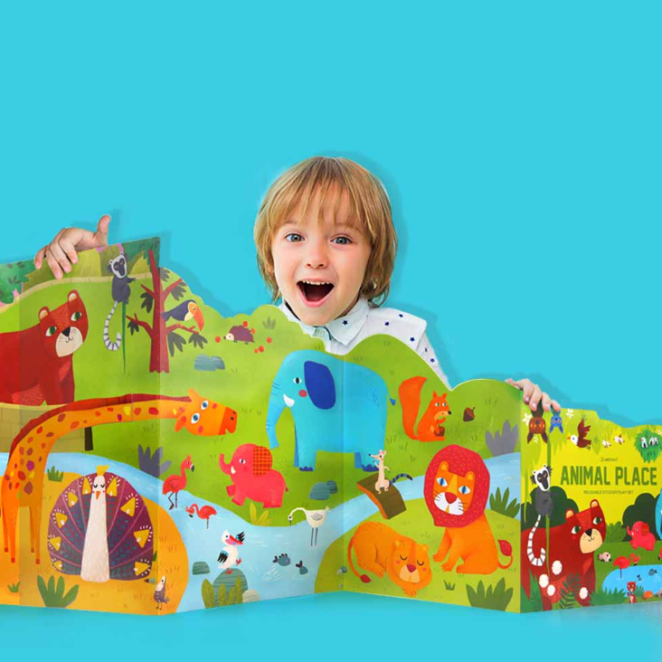 Jar Meló - Reusable Sticker Play Set - Animal Place