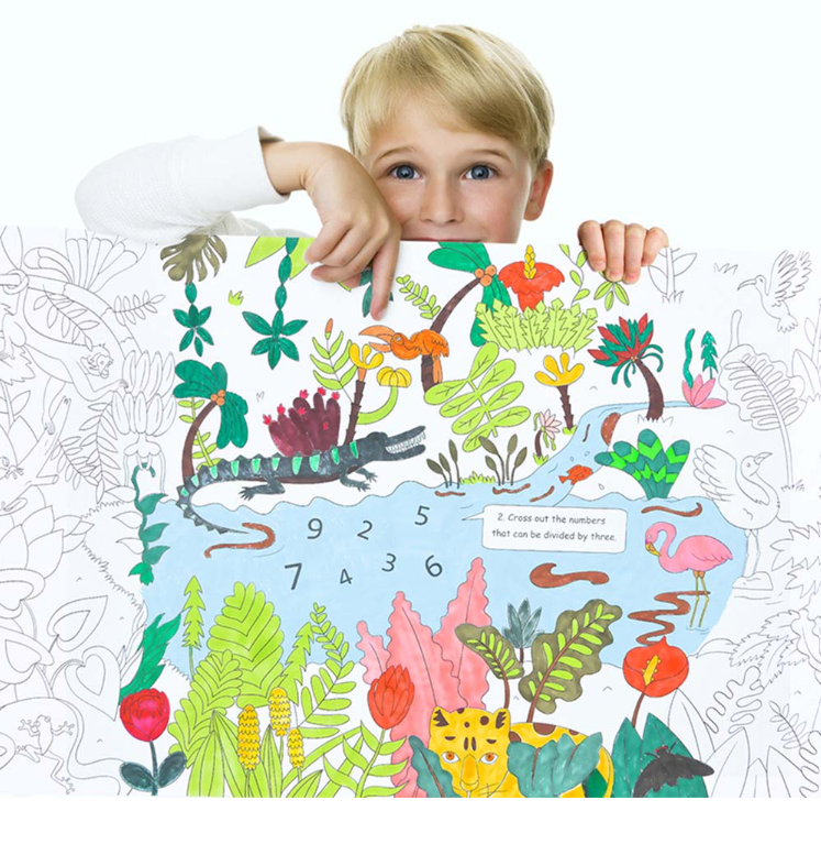 Mideer - Giant Colouring Roll: Jungle - 10m