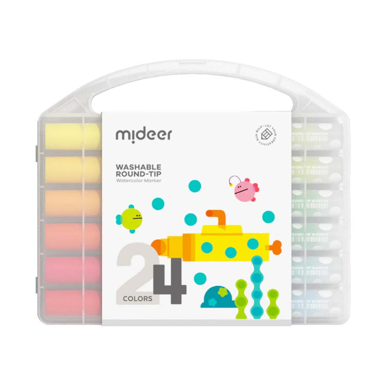 Mideer - Round-tip Washable Marker (24)