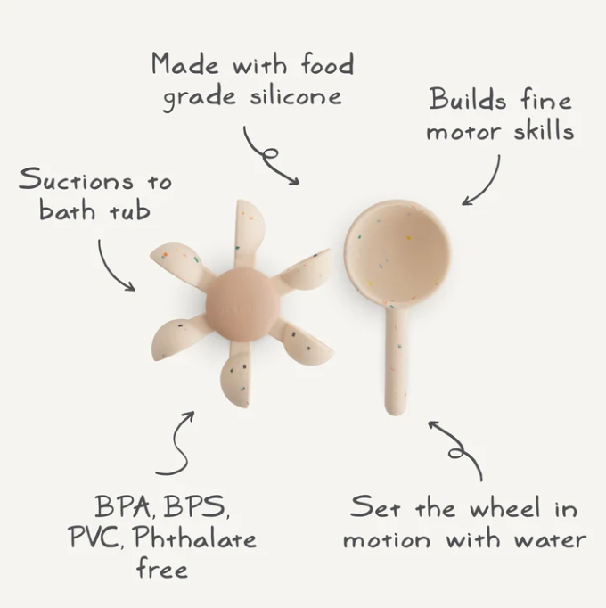 Mushie Bath Play Set - Water Wheel
