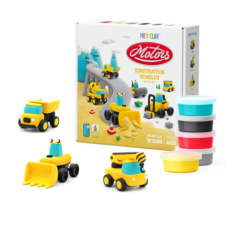 Hey Clay - Modelling Air-Dry Clay - Construction Cars