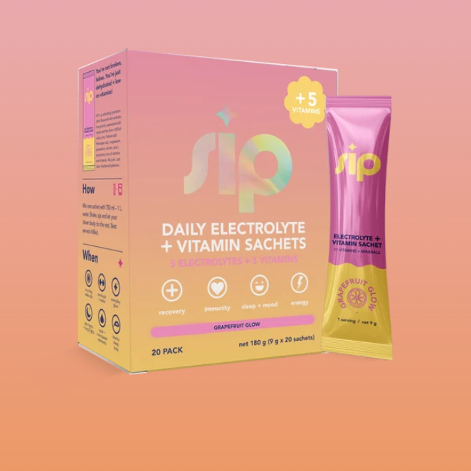 SIP Daily Electrolyte & Vitamin Sachets: Grape Fruit Glow