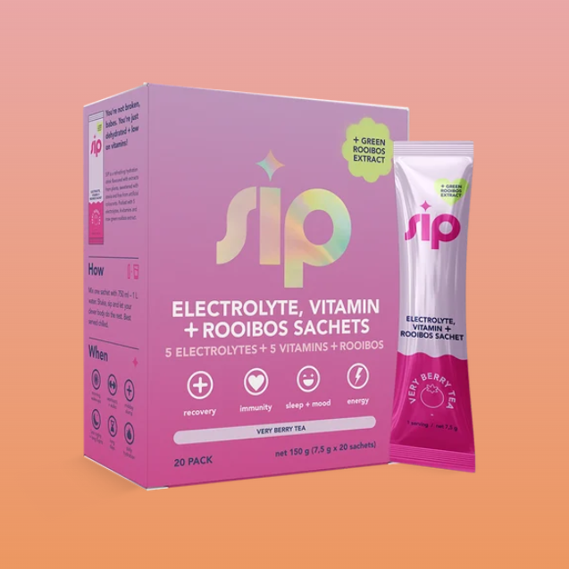 SIP Daily Electrolyte & Vitamin Sachets: Rooibos Very Berry Ice Tea