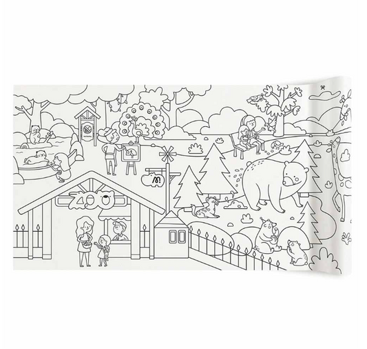 Mideer - Adhesive Colouring Scroll: Magic Zoo