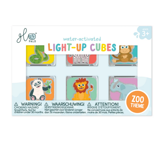Glo Pals - Water Activated Light-Up Sensory Toys - Zoo (6 Pack)