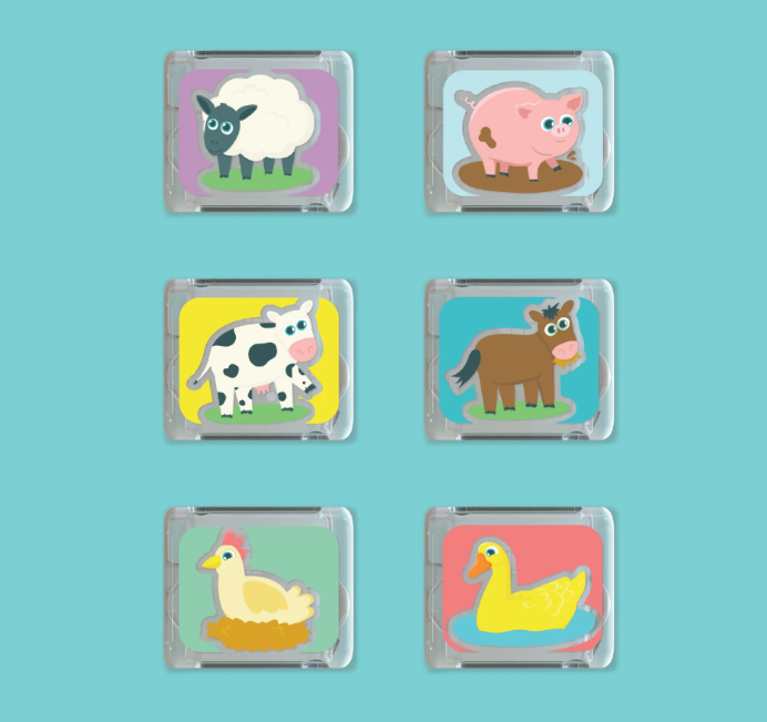 Glo Pals - Water Activated Light-Up Sensory Toys - Farm (6) PRE-ORDER