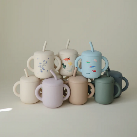 Mushie Silicone Training Cup & Straw: Limited Edition