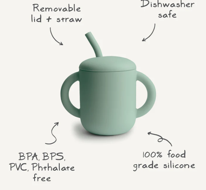 Mushie Silicone Training Cup & Straw: Limited Edition