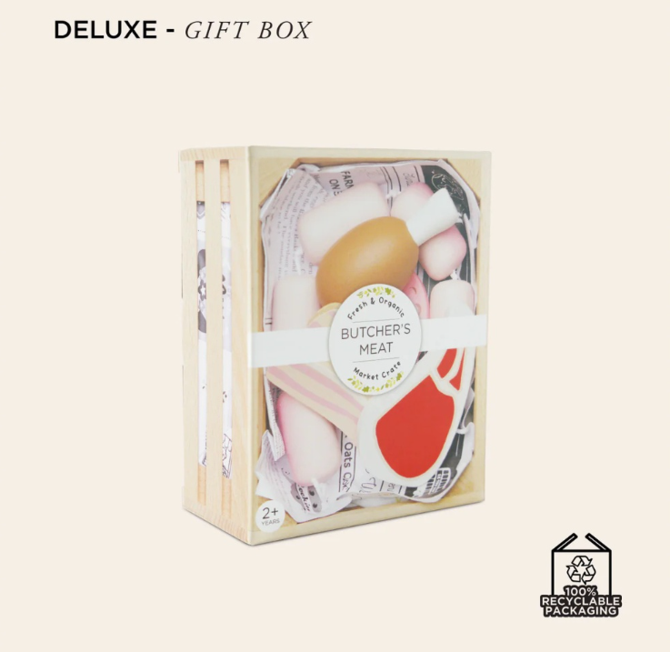 Le Toy Van - Wooden Butchers Meat Food Crate