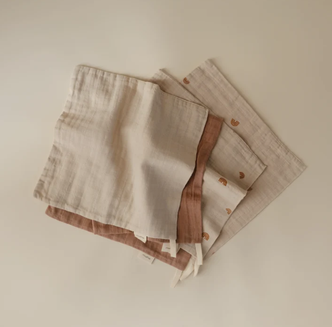 Mushie Muslin Washcloth Set