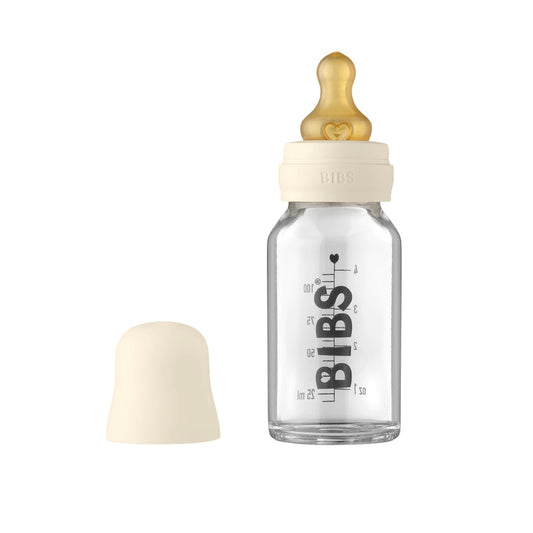 BIBS Baby Glass Bottle: Latex/Silicone